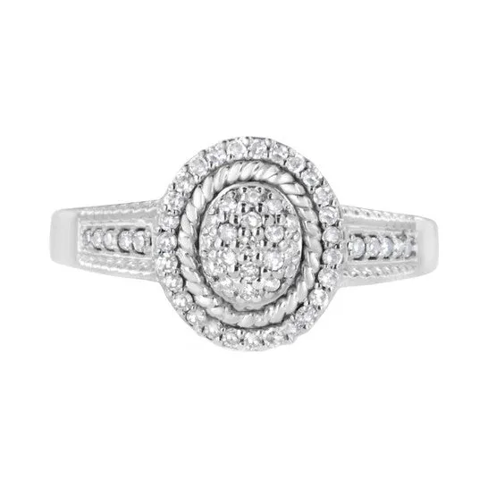 JMS always Original Haus of Brilliance 925 Sterling Silver 13 Cttw Pave Set RoundCut Diamond Braided Halo Cocktail Ring IJ Color I2I3 Clarity Rings JMS always Original Haus of Brilliance 925 Sterling Silver 13 Cttw Pave Set RoundCut Diamond Braided Halo Cocktail Ring IJ Color I2I3 Clarity Rings