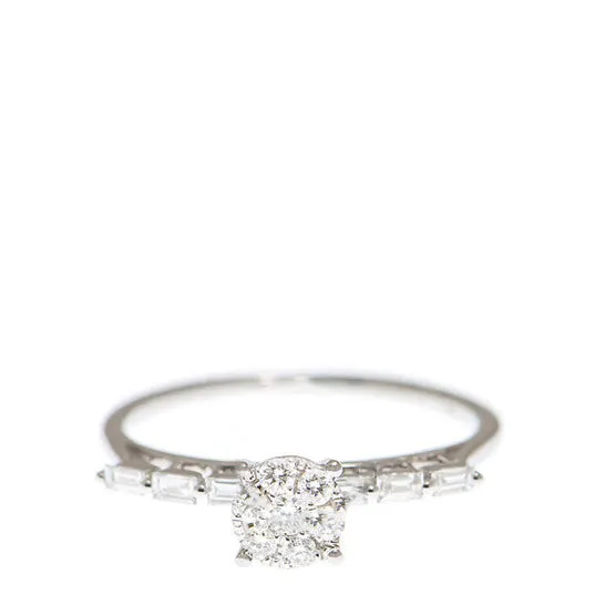 JMS always Rings Original New J Collection Ring W Diamond 6 Cdibag 014 Ct7 Rddi 017 Ct18kw 182 Gm eur 55 18kt White Gold Silver JMS always Rings Original New J Collection Ring W Diamond 6 Cdibag 014 Ct7 Rddi 017 Ct18kw 182 Gm eur 55 18kt White Gold Silver