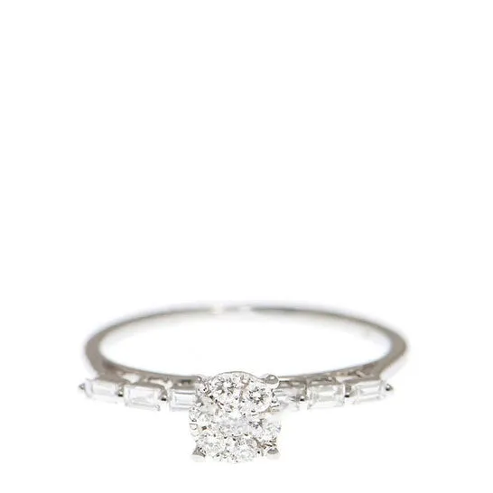 JMS always Rings Original New J Collection Ring W Diamond 6 Cdibag 014 Ct7 Rddi 017 Ct18kw 182 Gm eur 55 18kt White Gold Silver