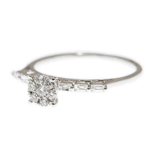 JMS always Rings Original New J Collection Ring W Diamond 6 Cdibag 014 Ct7 Rddi 017 Ct18kw 182 Gm eur 55 18kt White Gold Silver