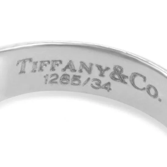 JMS always Rings Original PreOwned Tiffany Co 18K White Gold Pink Tourmaline Diamond Dome Ring