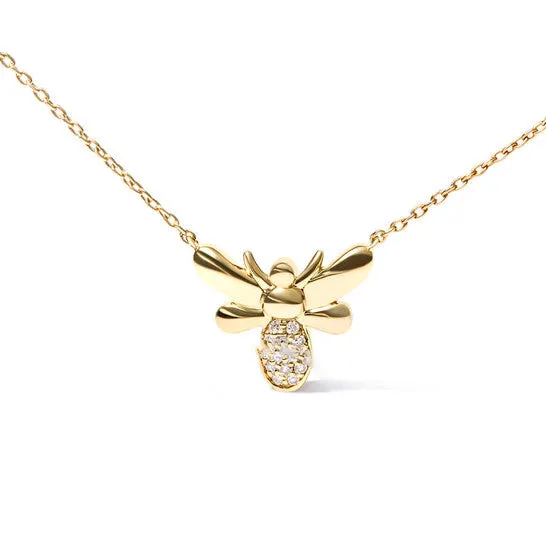 Necklaces Original Haus of Brilliance 10K Yellow Gold Diamond Accented Bumble Bee Pendant 18 Inch Necklace HI Color I1I2 Clarity JMS always Necklaces Original Haus of Brilliance 10K Yellow Gold Diamond Accented Bumble Bee Pendant 18 Inch Necklace HI Color I1I2 Clarity JMS always