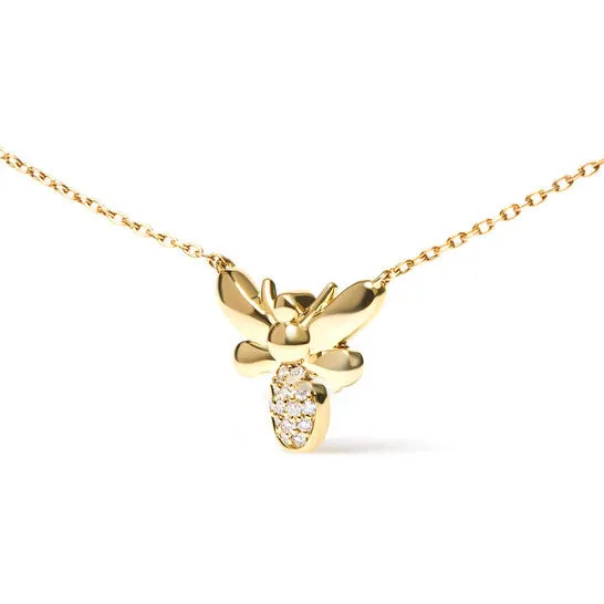 Necklaces Original Haus of Brilliance 10K Yellow Gold Diamond Accented Bumble Bee Pendant 18 Inch Necklace HI Color I1I2 Clarity JMS always Necklaces Original Haus of Brilliance 10K Yellow Gold Diamond Accented Bumble Bee Pendant 18 Inch Necklace HI Color I1I2 Clarity JMS always