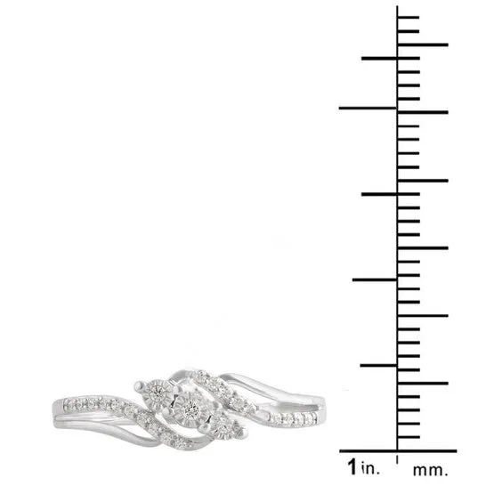 Original DiamondMuse 010 cttw Diamond Sterling Silver 3 Stone Engagement Ring for Women JMS always Rings Original DiamondMuse 010 cttw Diamond Sterling Silver 3 Stone Engagement Ring for Women JMS always Rings