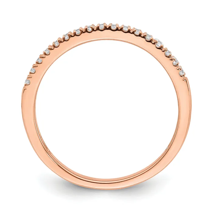 Pure Serenity 14k Rose Gold 16 Ct Lab Grown Diamond VSSI G Wedding Band Ring Goldia Rings