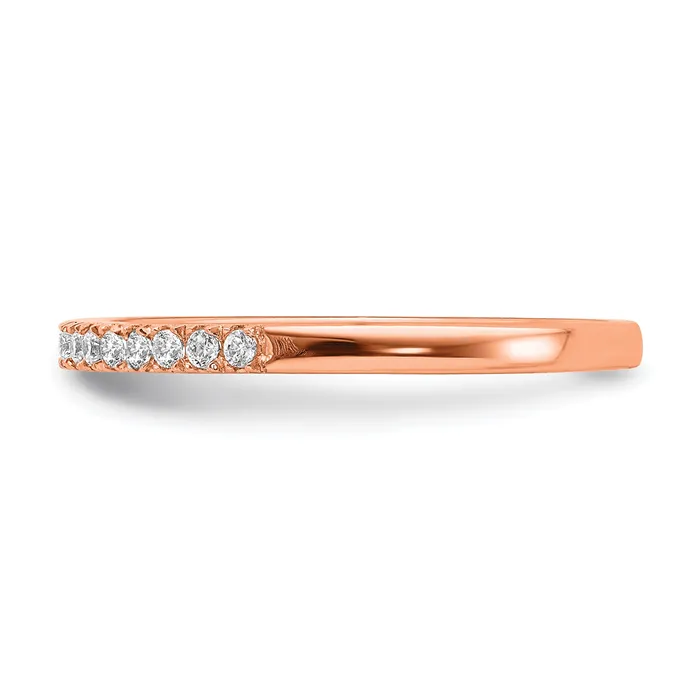 Pure Serenity 14k Rose Gold 16 Ct Lab Grown Diamond VSSI G Wedding Band Ring Goldia Rings