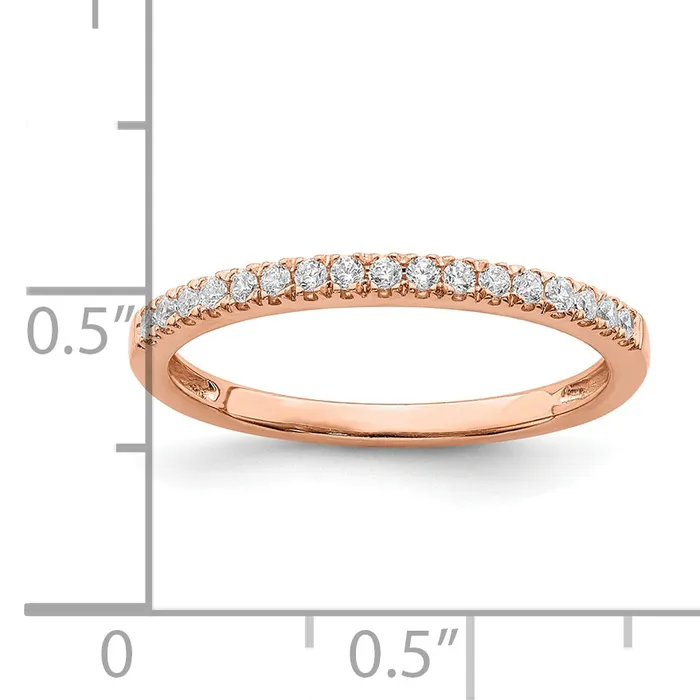 Pure Serenity 14k Rose Gold 16 Ct Lab Grown Diamond VSSI G Wedding Band Ring Goldia Rings