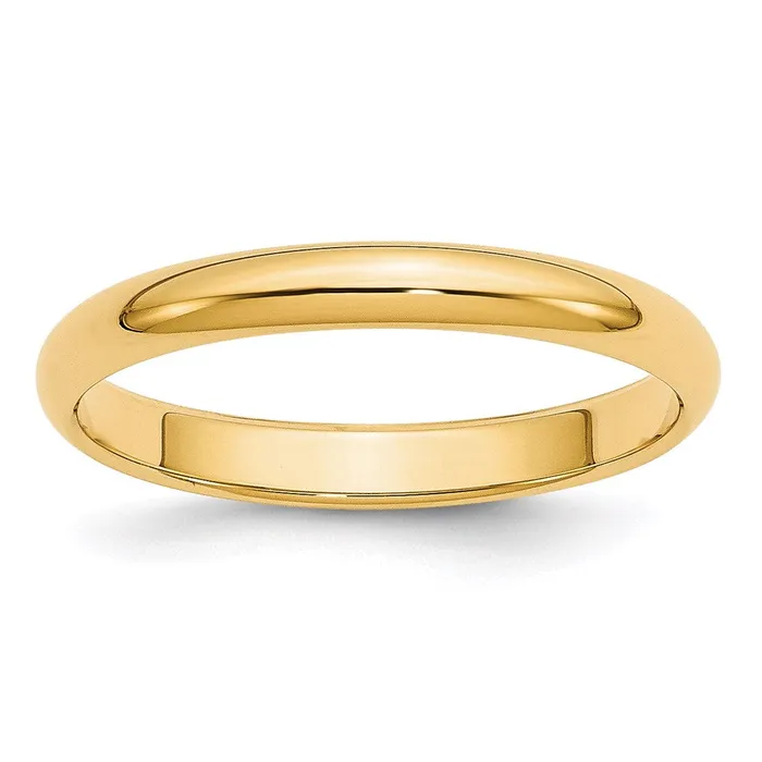 Rings Goldia Solid 14K Yellow Gold 3mm HalfRound Wedding MensWomens Wedding Band Ring Size 6 Rings Goldia Solid 14K Yellow Gold 3mm HalfRound Wedding MensWomens Wedding Band Ring Size 6