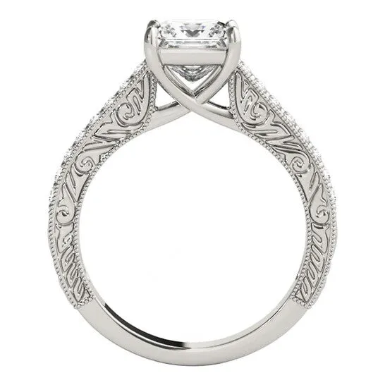 Rings JMS always Original Maulijewels 150 Carat Princess Cut Moissanite And Natural Round White Diamond Engagement Womens Rings In 10K White Gold Rings JMS always Original Maulijewels 150 Carat Princess Cut Moissanite And Natural Round White Diamond Engagement Womens Rings In 10K White Gold