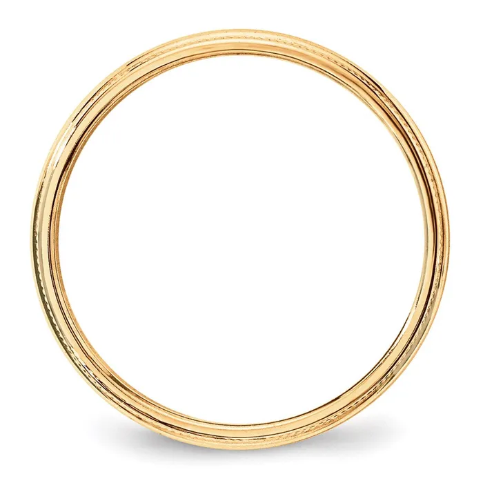 Solid 18K Yellow Gold 3mm Light Weight Milgrain Half Round MensWomens Wedding Band Ring Size 85 Goldia Rings Solid 18K Yellow Gold 3mm Light Weight Milgrain Half Round MensWomens Wedding Band Ring Size 85 Goldia Rings