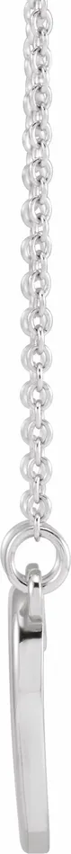 14K White Gold 138x13 mm Heart 16 Necklace TreasureFineJewelers Necklaces