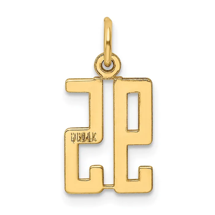 Charm Necklaces TreasureFineJewelers 14k Small Elongated Number 95 Charm