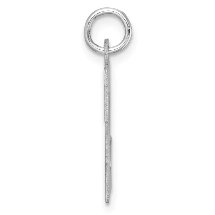 Rings TreasureFineJewelers Large Sterling Silver Rhodiumplated Block Letter Z Initial Charm
