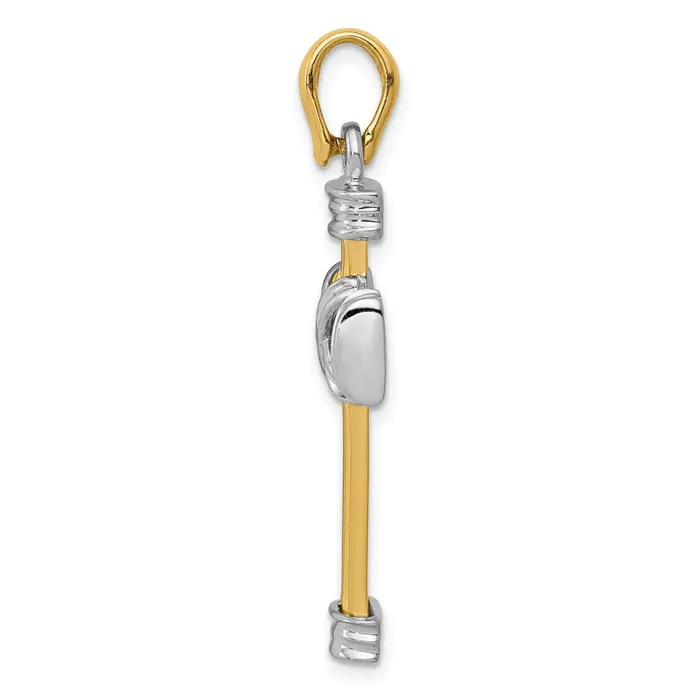 TreasureFineJewelers Rings 14k Twotone Latin Cross Pendant