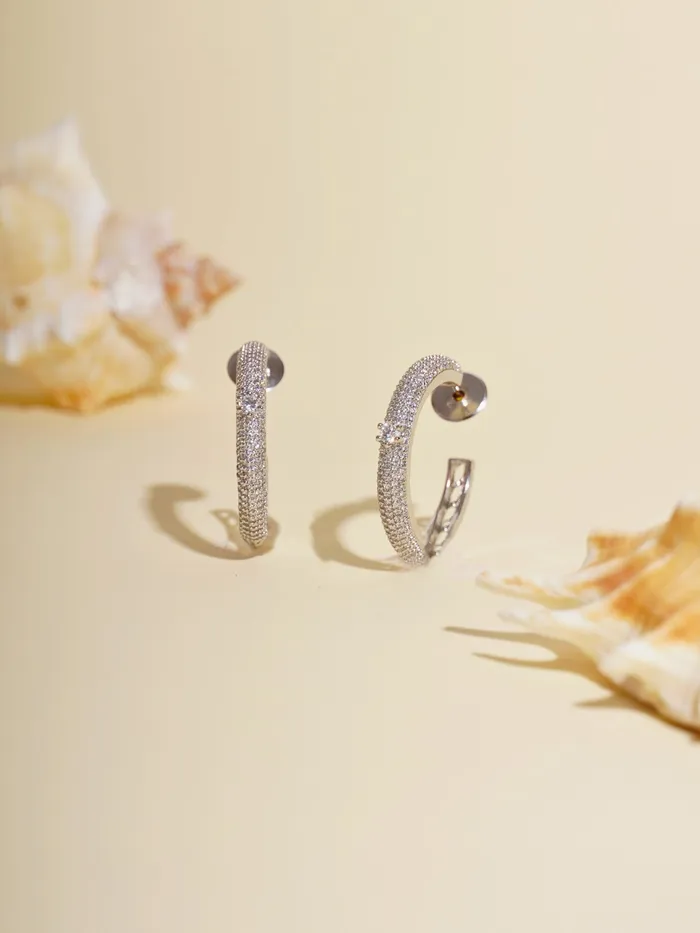 Curio Cottage Earrings Diamante Eternity Hoop Earrings Curio Cottage Earrings Diamante Eternity Hoop Earrings