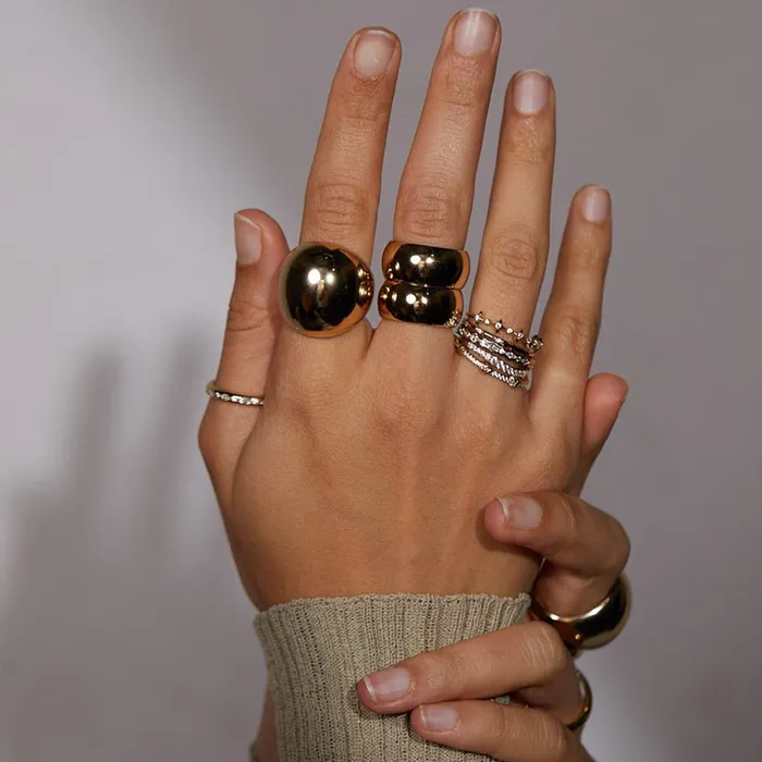 Eklexic Gold Vermeil Multi CZ Channel Ring Rings