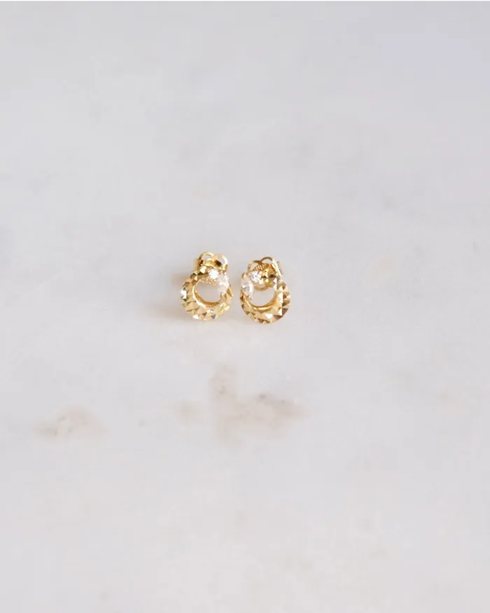 ERIJEWELRY Earrings 14K Marquise Crescent stud earrings