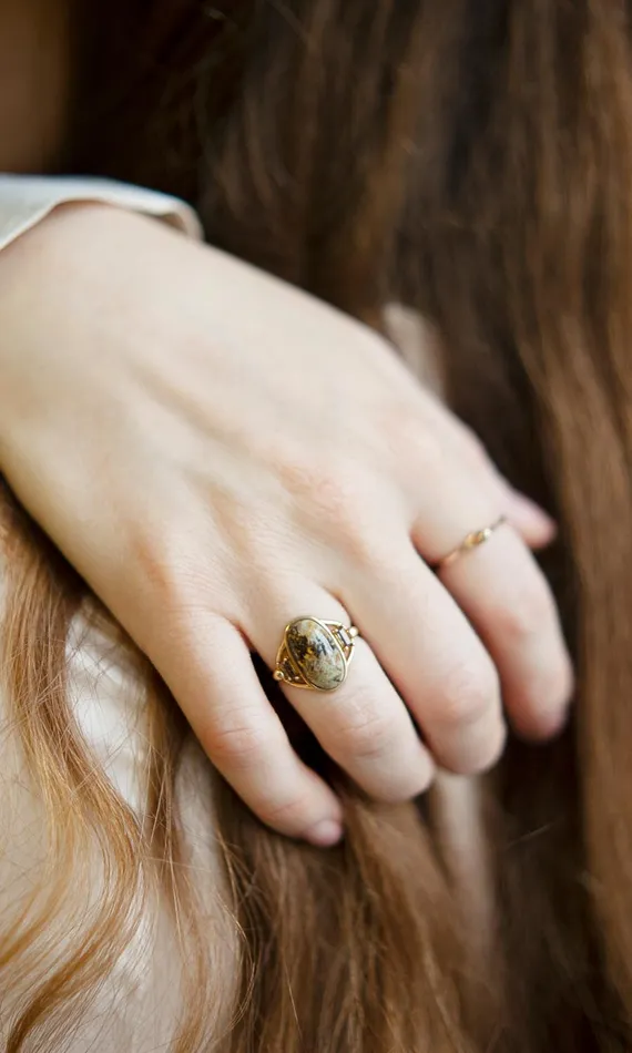 Faeber Studio Rings Jasper Grossular Garnet Ring
