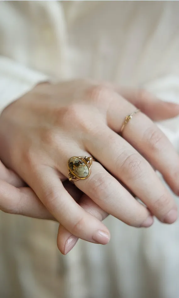 Faeber Studio Rings Jasper Grossular Garnet Ring