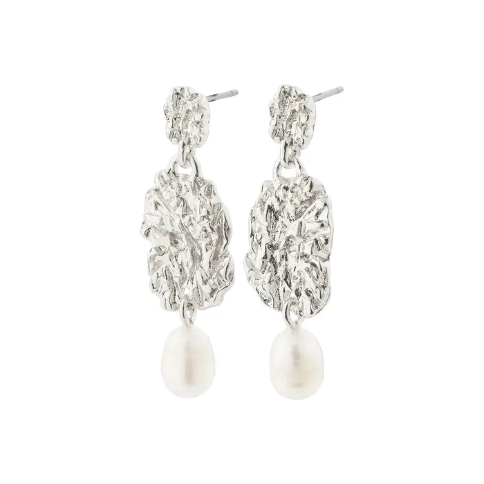 Pilgrim Earrings True Silver Plated Pearl Earrings