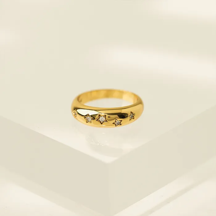 Rings Lovers Tempo Gold Plated Twinkle Dome Ring