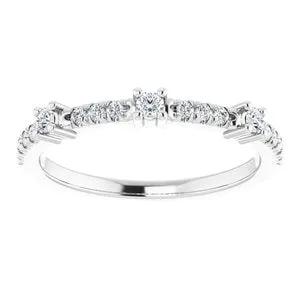 14K White 15 CTW Diamond Anniversary Band 1241016000PSTWBC WB Choice Jewelry Rings