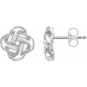 14K White Knot Earrings65280560002PSTWBC WB Choice Jewelry Earrings