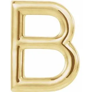 14K Yellow Single Initial B Earring86800108PSTWBC WB Choice Jewelry Earrings 14K Yellow Single Initial B Earring86800108PSTWBC WB Choice Jewelry Earrings