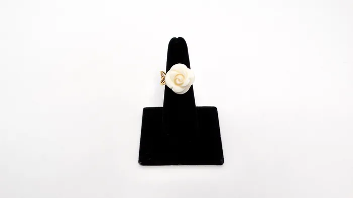 Christian Dior 18k Rose Dior Pre Catelan Yellow Gold Diamond Ring Vintage by Misty Rings