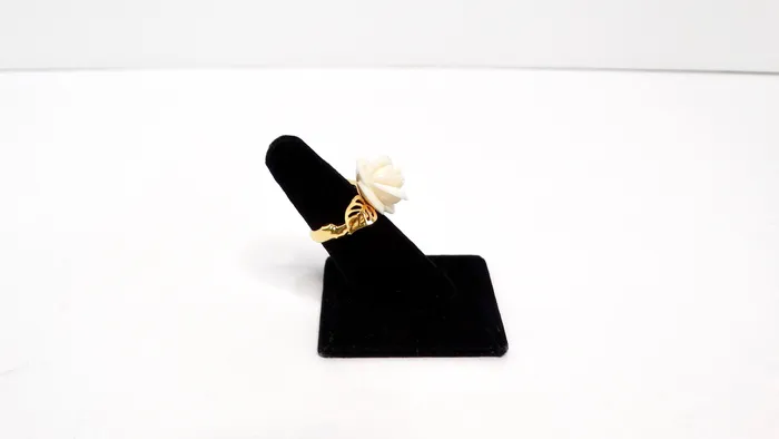 Christian Dior 18k Rose Dior Pre Catelan Yellow Gold Diamond Ring Vintage by Misty Rings