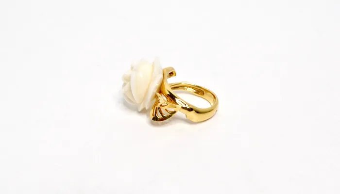 Christian Dior 18k Rose Dior Pre Catelan Yellow Gold Diamond Ring Vintage by Misty Rings