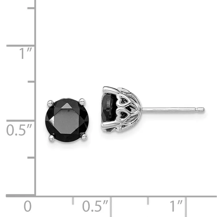 Earrings Sterling Silver Rhodiumplated Black Sapphire Post EarringsWBCQE12151 WB Choice Jewelry Earrings Sterling Silver Rhodiumplated Black Sapphire Post EarringsWBCQE12151 WB Choice Jewelry