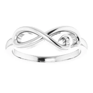 Rings WB Choice Jewelry 14K White InfinityInspired Heart Ring 51773101PSTWBC