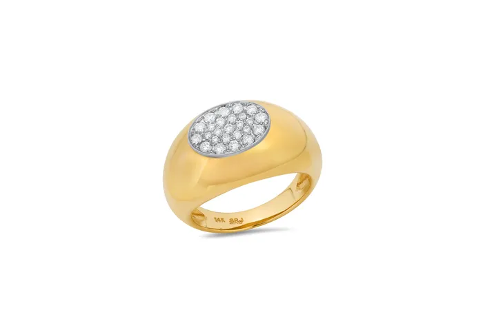 Shylee Rose Jewelry Oval Pave Domed Ring Rings