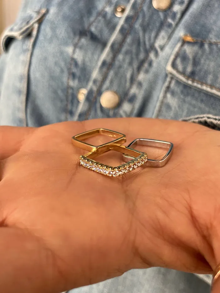 Solid Square Ring Shylee Rose Jewelry Rings