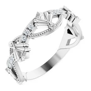 WB Choice Jewelry 14K White 18 CTW Diamond VintageInspired Anniversary Band 123852600PSTWBC Rings WB Choice Jewelry 14K White 18 CTW Diamond VintageInspired Anniversary Band 123852600PSTWBC Rings