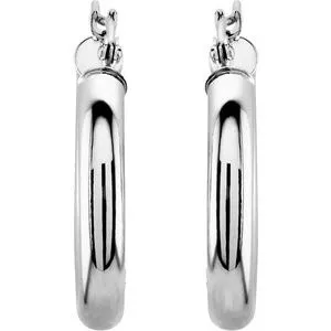 WB Choice Jewelry Earrings 14K White 20 mm Tube Hoop Earrings20826163867PSTWBC WB Choice Jewelry Earrings 14K White 20 mm Tube Hoop Earrings20826163867PSTWBC