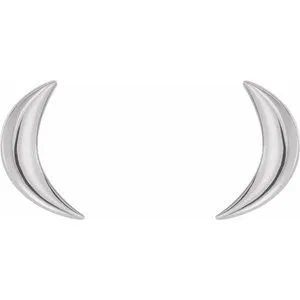 WB Choice Jewelry Earrings 14K White Crescent Moon Earrings86846600PSTWBC WB Choice Jewelry Earrings 14K White Crescent Moon Earrings86846600PSTWBC