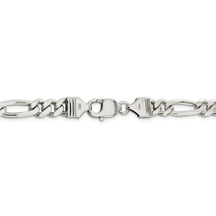 WB Choice Jewelry Rings Sterling Silver 8mm Figaro ChainWBCQFG22024 WB Choice Jewelry Rings Sterling Silver 8mm Figaro ChainWBCQFG22024