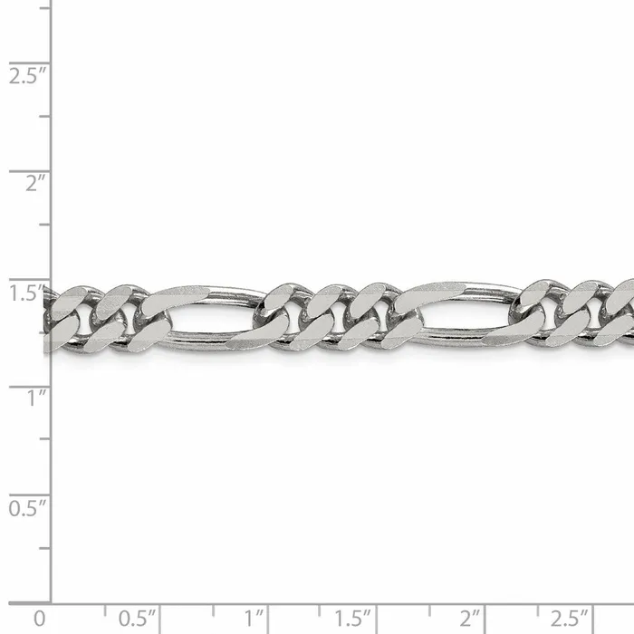 WB Choice Jewelry Rings Sterling Silver 8mm Figaro ChainWBCQFG22024 WB Choice Jewelry Rings Sterling Silver 8mm Figaro ChainWBCQFG22024