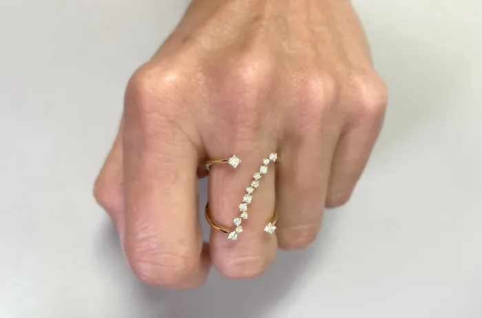 Albert Hern Rings Ring 14kt Gold Open Ring Diamonds Bridge Albert Hern Rings Ring 14kt Gold Open Ring Diamonds Bridge