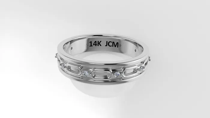 14K Gold Ring with 10 DIAMONDS Stt Prong For Men Jcm 21 jewelry Rings