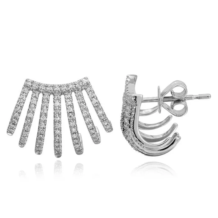 Alev Collection Earrings Seven Pave Wrap Earrings