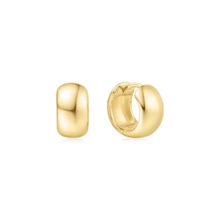 Earrings Ania Haie Sunny Sparkler Chubby Small Huggie Hoop Earrings