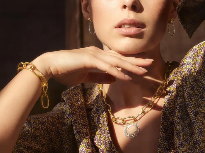 GURHAN Hoopla Gold Link Short Necklace 20x7mm Oval Links GG GOLD TRAD Necklaces GURHAN Hoopla Gold Link Short Necklace 20x7mm Oval Links GG GOLD TRAD Necklaces
