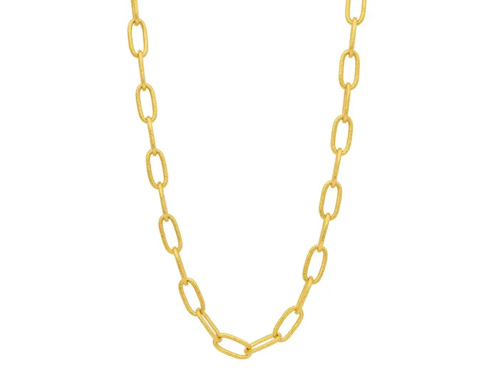 GURHAN Hoopla Gold Link Short Necklace 20x7mm Oval Links GG GOLD TRAD Necklaces GURHAN Hoopla Gold Link Short Necklace 20x7mm Oval Links GG GOLD TRAD Necklaces