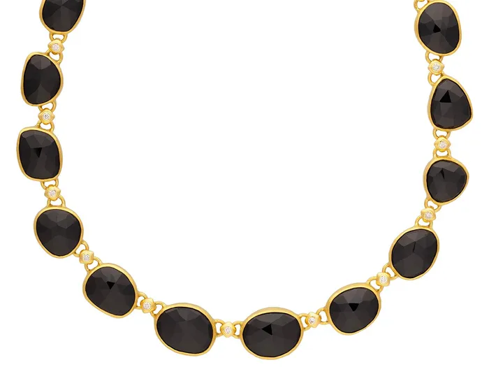 Necklaces GG GOLD OOAK GURHAN Elements Gold Spinel All Around Short Necklace Mixed Amorphous Shapes Necklaces GG GOLD OOAK GURHAN Elements Gold Spinel All Around Short Necklace Mixed Amorphous Shapes