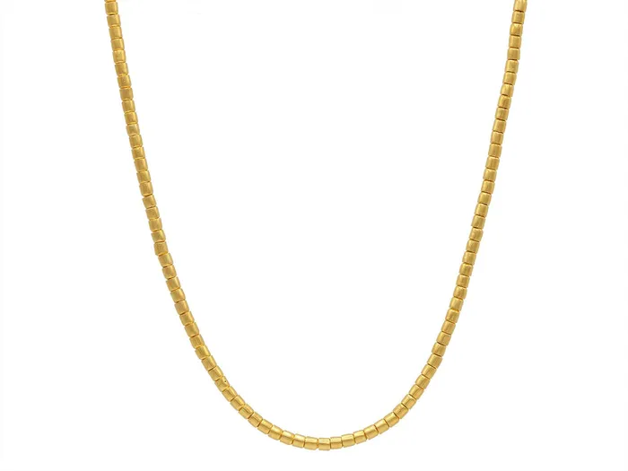 Necklaces GG GOLD TRAD GURHAN Vertigo Gold SingleStrand Beaded Short Necklace 35mm Smooth Beads Necklaces GG GOLD TRAD GURHAN Vertigo Gold SingleStrand Beaded Short Necklace 35mm Smooth Beads