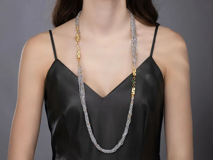 Necklaces GURHAN Flurries Gold Pearl Beaded Long Necklace 7Strand with Double S Clasp GG GOLD OOAK Necklaces GURHAN Flurries Gold Pearl Beaded Long Necklace 7Strand with Double S Clasp GG GOLD OOAK