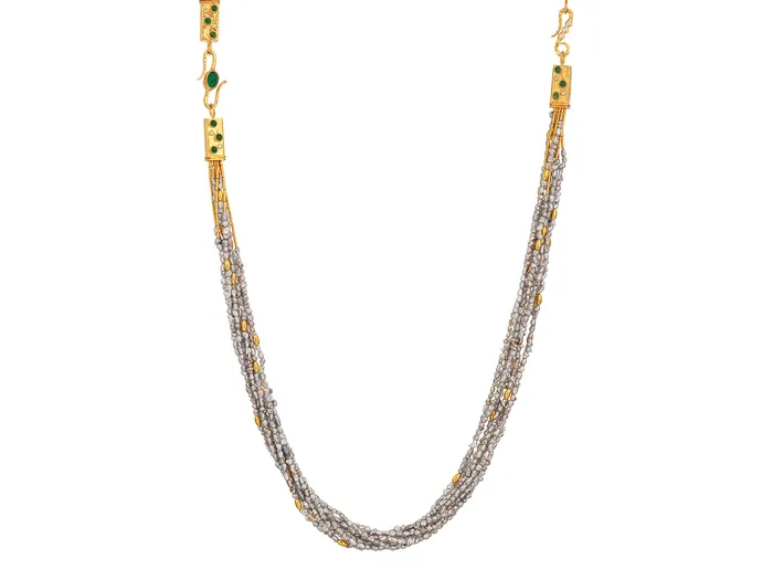 Necklaces GURHAN Flurries Gold Pearl Beaded Long Necklace 7Strand with Double S Clasp GG GOLD OOAK Necklaces GURHAN Flurries Gold Pearl Beaded Long Necklace 7Strand with Double S Clasp GG GOLD OOAK